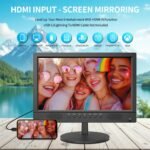 KCR TV digital portátil de 15,6 pulgadas DVB-T2 HDMI/VGA Alimentación USB 12V/220V con control remoto