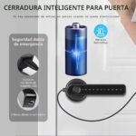 Cerradura de puerta inteligente con huella dactilar, manija de teclado para casa, apartamento, oficina, puerta delantera, dormitorio, cerradura de puerta de entrada sin llave