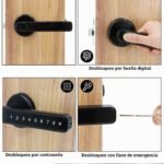 Cerradura de puerta inteligente con huella dactilar, manija de teclado para casa, apartamento, oficina, puerta delantera, dormitorio, cerradura de puerta de entrada sin llave