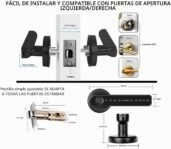 Cerradura de puerta inteligente con huella dactilar, manija de teclado para casa, apartamento, oficina, puerta delantera, dormitorio, cerradura de puerta de entrada sin llave