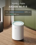 Cudy AX1500 Sistema Wi-Fi de malla WiFi 6 de doble banda, reemplaza enrutadores y extensores, cubre hasta 240㎡, 3 puertos Gigabit por unidad, admite backhaul Ethernet, paquete de 3 M1500
