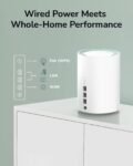Cudy AX1500 Sistema Wi-Fi de malla WiFi 6 de doble banda, reemplaza enrutadores y extensores, cubre hasta 240㎡, 3 puertos Gigabit por unidad, admite backhaul Ethernet, paquete de 3 M1500