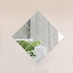 Paquete de 16 espejos autoadhesivos, azulejos de 6″ x 6″, láminas flexibles acrílicas de 0,2 mm, sin marco para decoración