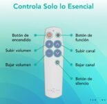 Control remoto TabTime TV con teclas grandes – Fácil de usar y configurar – Control remoto universal básico – Regalos para personas con demencia (Plata)