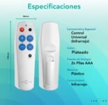 Control remoto TabTime TV con teclas grandes – Fácil de usar y configurar – Control remoto universal básico – Regalos para personas con demencia (Plata)
