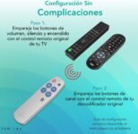 Control remoto TabTime TV con teclas grandes – Fácil de usar y configurar – Control remoto universal básico – Regalos para personas con demencia (Plata)