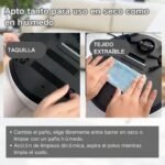 Robot de Limpieza, Robot Aspirador y Trapeador de Pisos, Robot Aspirador, Unidad Todo en Uno que Barre, Aspira y Friega, Adecuado para Alfombras y Pisos de Madera, Blanco
