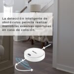 Robot de Limpieza, Robot Aspirador y Trapeador de Pisos, Robot Aspirador, Unidad Todo en Uno que Barre, Aspira y Friega, Adecuado para Alfombras y Pisos de Madera, Blanco