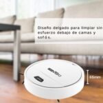 Robot de Limpieza, Robot Aspirador y Trapeador de Pisos, Robot Aspirador, Unidad Todo en Uno que Barre, Aspira y Friega, Adecuado para Alfombras y Pisos de Madera, Blanco