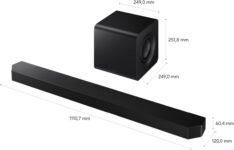 Samsung HW-Q810GH / Q800H Q-Series 5.1.2 Canal Surround Soundbar para TV, Subwoofer Inalámbrico Dual de 6,5 pulgadas, Dolby Atmos, Q-Symphony, Game Mode Pro para sonido de juegos 3D, Alexa