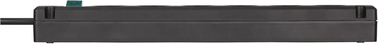 Brennenstuhl Bremounta regleta de 6 tomas con interruptor (regleta con enchufes de 90 grados, regleta con opción de montaje y cable de 3 m) negro