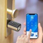 WELOCK PCB41 Cerradura Electrónica con Contraseña Bluetooth, Cerraduras Inteligentes con WiFi y Tarjeta RFID, Nivel de Impermeabilidad IP65, Cerradura Electrónica Fácil de Instalar