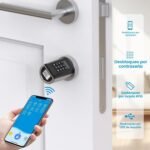 WELOCK PCB41 Cerradura Electrónica con Contraseña Bluetooth, Cerraduras Inteligentes con WiFi y Tarjeta RFID, Nivel de Impermeabilidad IP65, Cerradura Electrónica Fácil de Instalar