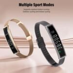VBESTLIFE Pulsera Inteligente, Rastreador de Ejercicios con Bluetooth 5.3 para Android iOS, Pulsera de Salud Impermeable con aplicación de Ciclismo y natación (Oro)