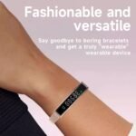 VBESTLIFE Pulsera Inteligente, Rastreador de Ejercicios con Bluetooth 5.3 para Android iOS, Pulsera de Salud Impermeable con aplicación de Ciclismo y natación (Oro)