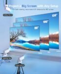 Proyector Magcubic, Mini Proyector Portátil 4K Supote con WiFi 6 BT 5.4, Rotación 180°, Proyector de Vídeo para el Hogar, Control Remoto por Voz, Altavoz Soundbass 5W