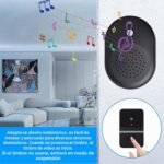 Timbre con video con cámara inalámbrico, Timbre con video Wi-Fi con cámara, Timbre con video WiFi de 2.4 G Vista nocturna/Audio bidireccional/Soporte SD y memoria en la nube con timbre