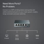 TP-Link TL-SG105 – Switch Gigabit 5 Puertos Switch Ethernet 10/100/1000, Indicador de Estado, Acero Inoxidable con Super Disipación de Calor, Snooping IGMP, QoS