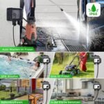 Actualice el tomacorriente de pared para exteriores IP66 con tapa abatible con cerradura – Enchufe doble
