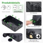 Actualice el tomacorriente de pared para exteriores IP66 con tapa abatible con cerradura – Enchufe doble