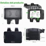 Actualice el tomacorriente de pared para exteriores IP66 con tapa abatible con cerradura – Enchufe doble