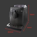 Gaggia HD8749/01 Naviglio Black, Cafetera Automática, para Espresso y Capuchino, Café en Grano, 15 bares, 1850W, Negra, 100% Made in Italy