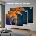 Mini Proyector Portátil con WiFi 6 Bluetooth 5.0 Soporte 4K, Proyector 4k con Android 11,200ANSI Proyectores de Rotación de 220°, Compatible con HDMI/USB/PS/Laptop/TV Stick