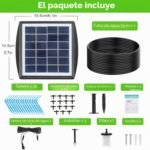 Forever Speed ​​Sistema de Riego Solar Automático con Sensor de Agua, Equipo de Autoriego con Temporizador, Manguera de 15 Metros para Plantas de Jardín Balcón