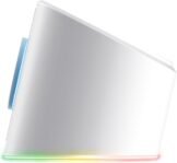 Barra de sonido GXTrust Rhox con iluminación RGB, blanca | Altavoces PC Gaming Stereo 2.0, 12 W, alimentación USB, conector de 3,5 mm, altavoz pequeño para PC, portátil y TV