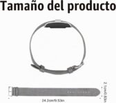 Pulsera de nailon de repuesto para Hume Band, pulsera tejida transpirable con hebilla de metal ajustable para Hume Health Band Tracker Fitness Comfort uso durante todo el día (gris)
