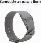 Pulsera de nailon de repuesto para Hume Band, pulsera tejida transpirable con hebilla de metal ajustable para Hume Health Band Tracker Fitness Comfort uso durante todo el día (gris)