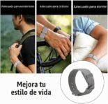 Pulsera de nailon de repuesto para Hume Band, pulsera tejida transpirable con hebilla de metal ajustable para Hume Health Band Tracker Fitness Comfort uso durante todo el día (gris)