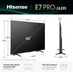 Hisense 65E7Q Pro – QLED Smart TV, Gaming TV, Modo Pro Gaming 144Hz, AMD Freesync Premium Pro, Dolby Vision IQ + Dolby Atmos, Hi-Concerto, Procesador Hi-View Engine