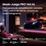 Hisense 65E7Q Pro – QLED Smart TV, Gaming TV, Modo Pro Gaming 144Hz, AMD Freesync Premium Pro, Dolby Vision IQ + Dolby Atmos, Hi-Concerto, Procesador Hi-View Engine
