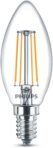 Philips Bombilla LED Clásica E14, 4 W, Blanco Cálido, Pack de 6 (Clase de eficiencia energética F)