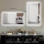 Espejo de baño con luz LED Espejos de baño con LED 120 x 70 cm