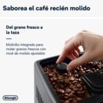 De’Longhi Dinamica Plus ECAM382.70.B, Cafetera Automática en Grano, Máquina de Capuchino con LatteCrema Caliente, Cafetera Espresso, Taza con 18 Recetas, Pantalla TFT 3,5», 1450W, Negra