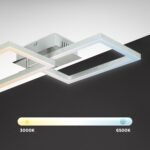 BKLicht Lámpara de techo LED Smart WiFi I Aplicación y control remoto I Regulable I CCT I RGB I Control por voz I Compatible con iOS y Android