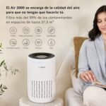 Bosch Air 2000, Purificador de Aire, Para Habitaciones de hasta 37 m² | Con filtro de aire 3 en 1, sensor inteligente, modo automático, modo silencioso (< 25 dB(A)), CADR: 180 m³/h