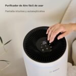 Bosch Air 2000, Purificador de Aire, Para Habitaciones de hasta 37 m² | Con filtro de aire 3 en 1, sensor inteligente, modo automático, modo silencioso (< 25 dB(A)), CADR: 180 m³/h