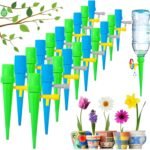 20 Pcs Dispositivo de Riego por Goteo, Sistema de Riego Automático Ajustable,Riego por Goteo para Macetas,Dispositivos de Riego de Plantas,Kit Autorriego para Plantas de Interior y Exterior.
