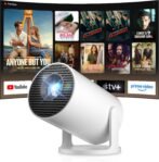 2026 Salange Mini Proyector, Soporte 4K 1080P Android 14, Proyector Portátil con WiFi6 Bluetooth 5.4, Corrección Trapezoidal Automática, Proyector Compacto para Teléfono, Cine en Casa y Exteriores