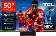 50Q7C 50″ QD-Mini LED, 4K HDR Premium 2600, Smart TV con Google TV (Dolby Vision IQ & Atmos, CrystGlow HVA Panel, Motion Clarity Pro 144Hz, Game Master) (Clase de eficiencia energética F)