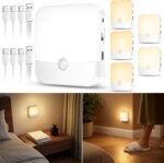 6 luces nocturnas recargables con sensor de movimiento, 3 colores de luz + regulables, luces LED inalámbricas para escaleras, dormitorios, pasillos, habitaciones de niños y armarios