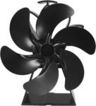 6 x ventilador térmico de estufa de leña, ventilador ecológico de distribución de calor silencioso y eficiente