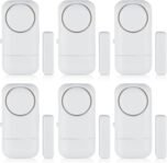 6pcs 120dB Alarma inalámbrica para puerta y ventana Sensor de alarma de protección contra robo con contacto magnético – Sistema de alarma de seguridad inalámbrico para el hogar, apartamento