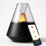 ALMA® Difusor de Aroma – Humidificador Ultrasónico para Aceites Esenciales con Luz LED – Aromaterapia Inteligente, Uso Silencioso, 16 Horas de Autonomía, con Control Remoto (Negro)