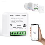 AXFEE Interruptor Inteligente WiFi, Interruptor WiFi Inteligente DIY de 2 Vías, Interruptor WiFi Inteligente Programable de 2,4 GHz, Compatible con Alexa y Google Home, 10A 2400W