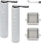 Accesorios de rodillo de cepillo para Roborock F25,F25 ACE,F25 RT,F25 LT,F25 ALT,F25 GT,F25 XT,F25 ACE Combo,F25 Combo,F25 BX aspiradora en seco húmedo, repuestos, 2 rodillos de cepillo+2 filtros HEPA