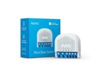 Aeotec Pico Duo Switch, Zigbee 3.0, Relé Dual Inteligente para Conmutación, 2 x 8A, Medición de Corriente, Control de Escena, Repetidor, Requiere Hub, Funciona con SmartThings, Homey, Alexa, HA,